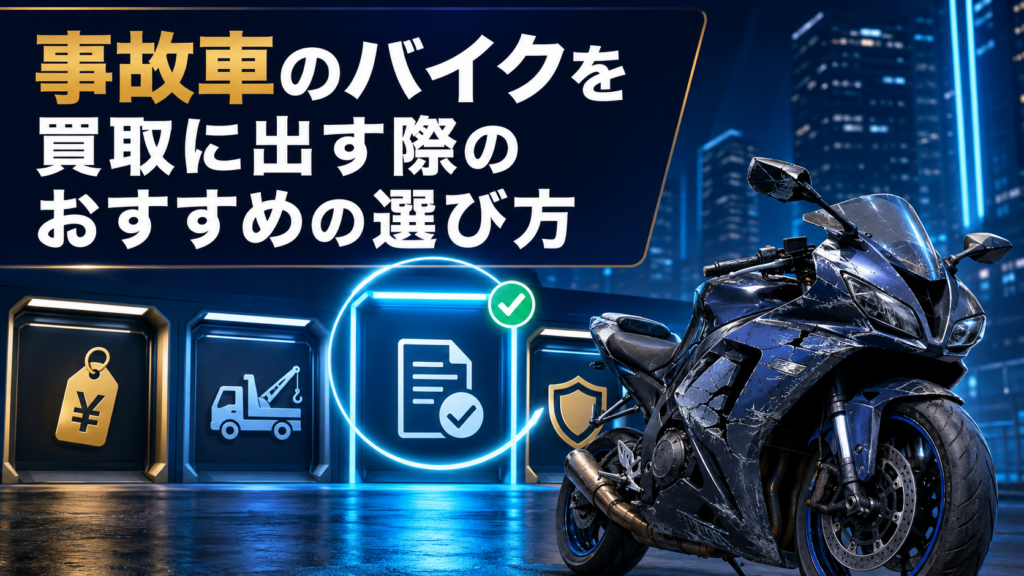 事故車のバイクを買取に出す際のおすすめの選び方