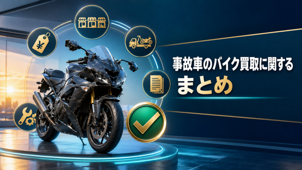 事故車のバイク買取に関するまとめ