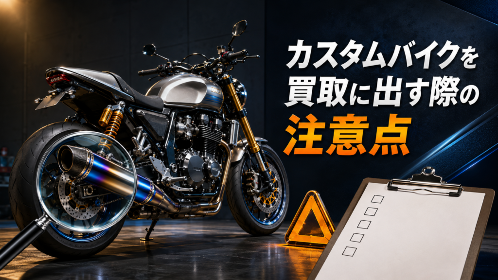 カスタムバイクを買取に出す際の注意点