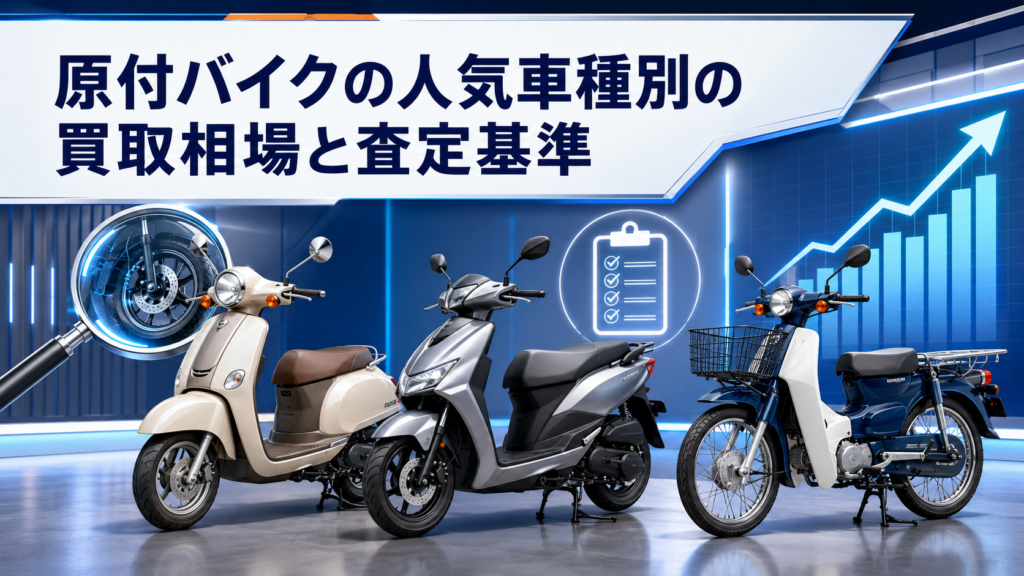 原付バイクの人気車種別の買取相場と査定基準