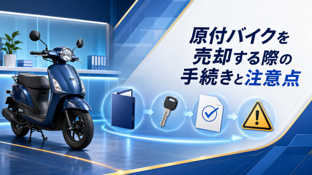 原付バイクを売却する際の手続きと注意点