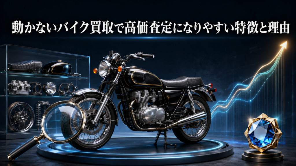 動かないバイク買取で高価査定になりやすい特徴と理由
