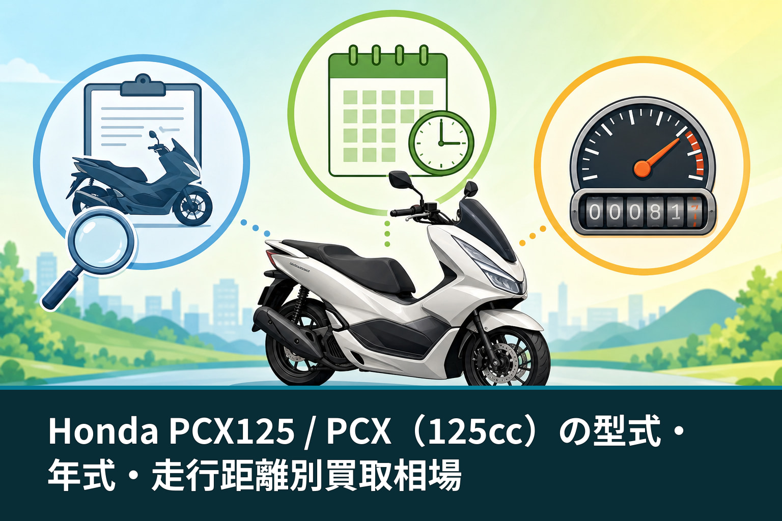 Honda PCX125 / PCX（125cc）の型式・年式・走行距離別買取相場