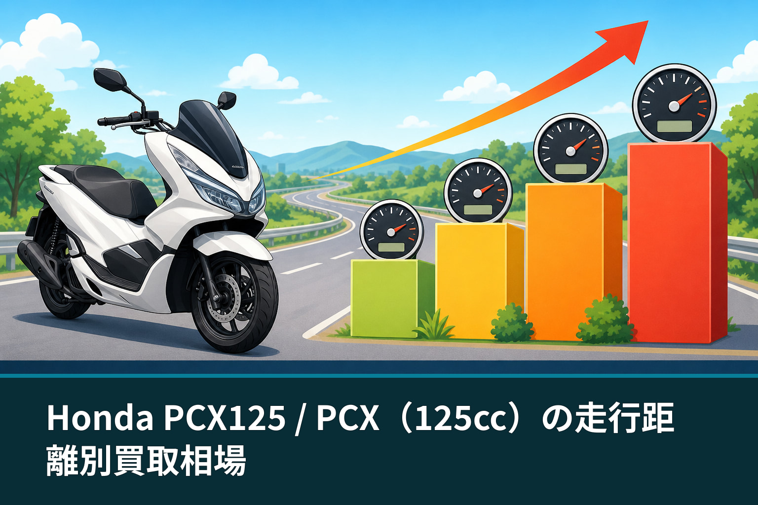 Honda PCX125 / PCX（125cc）の走行距離別買取相場