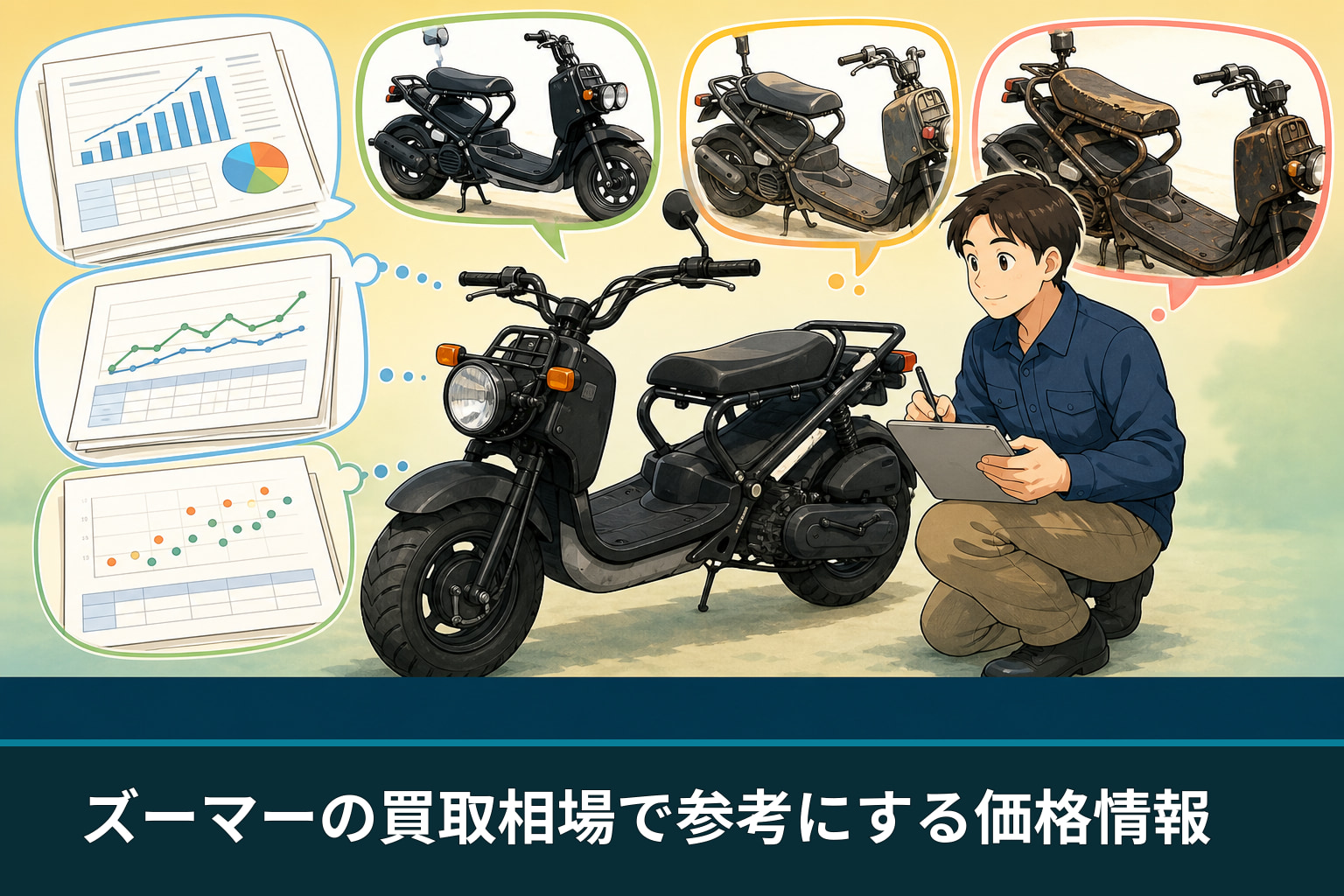ズーマーの買取相場で参考にする価格情報