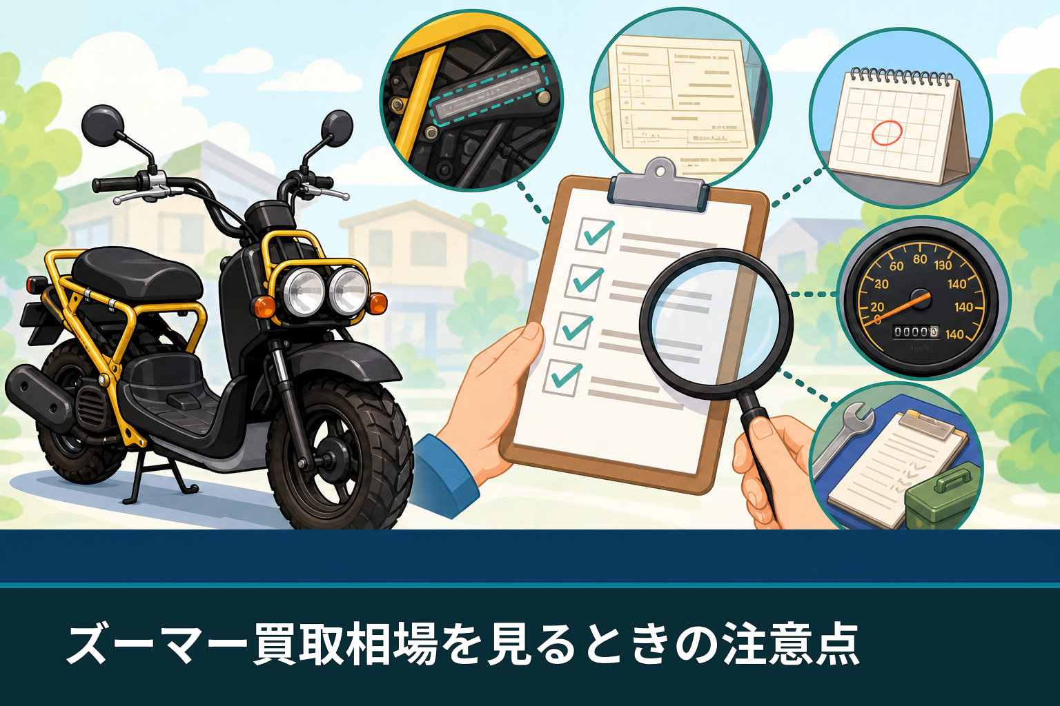ズーマー買取相場を見るときの注意点