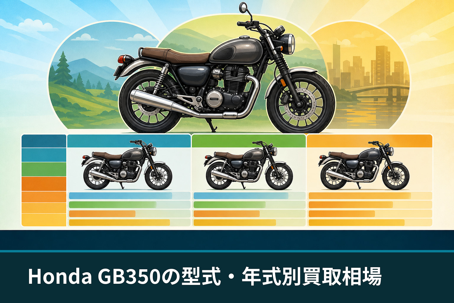 Honda GB350の型式・年式別買取相場