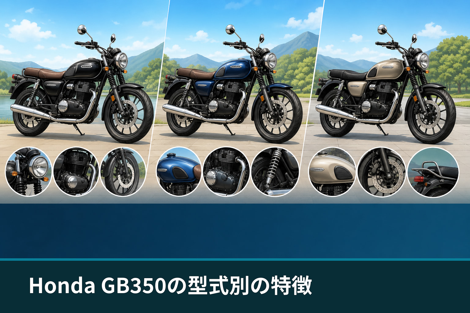 Honda GB350の型式別の特徴