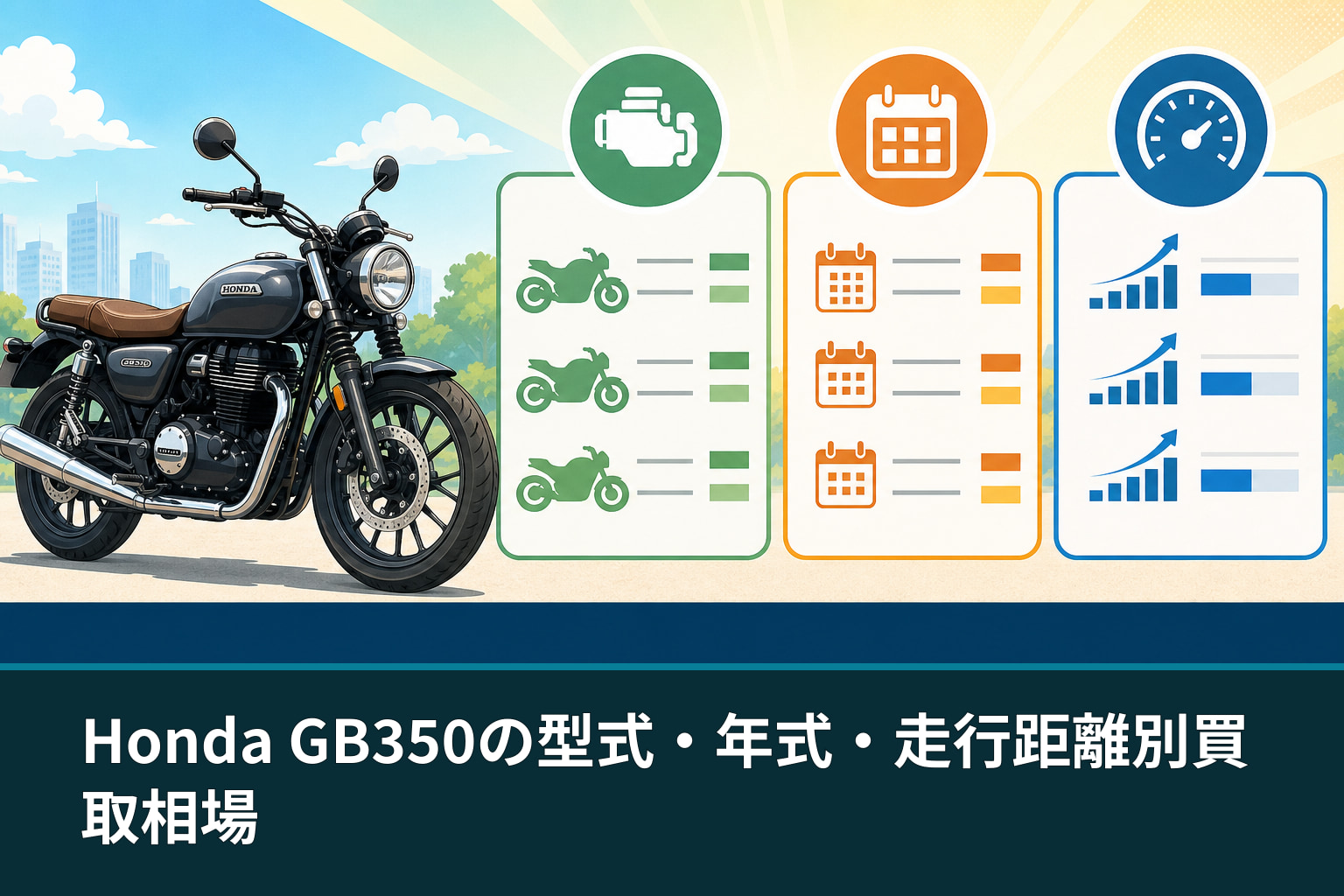 Honda GB350の型式・年式・走行距離別買取相場