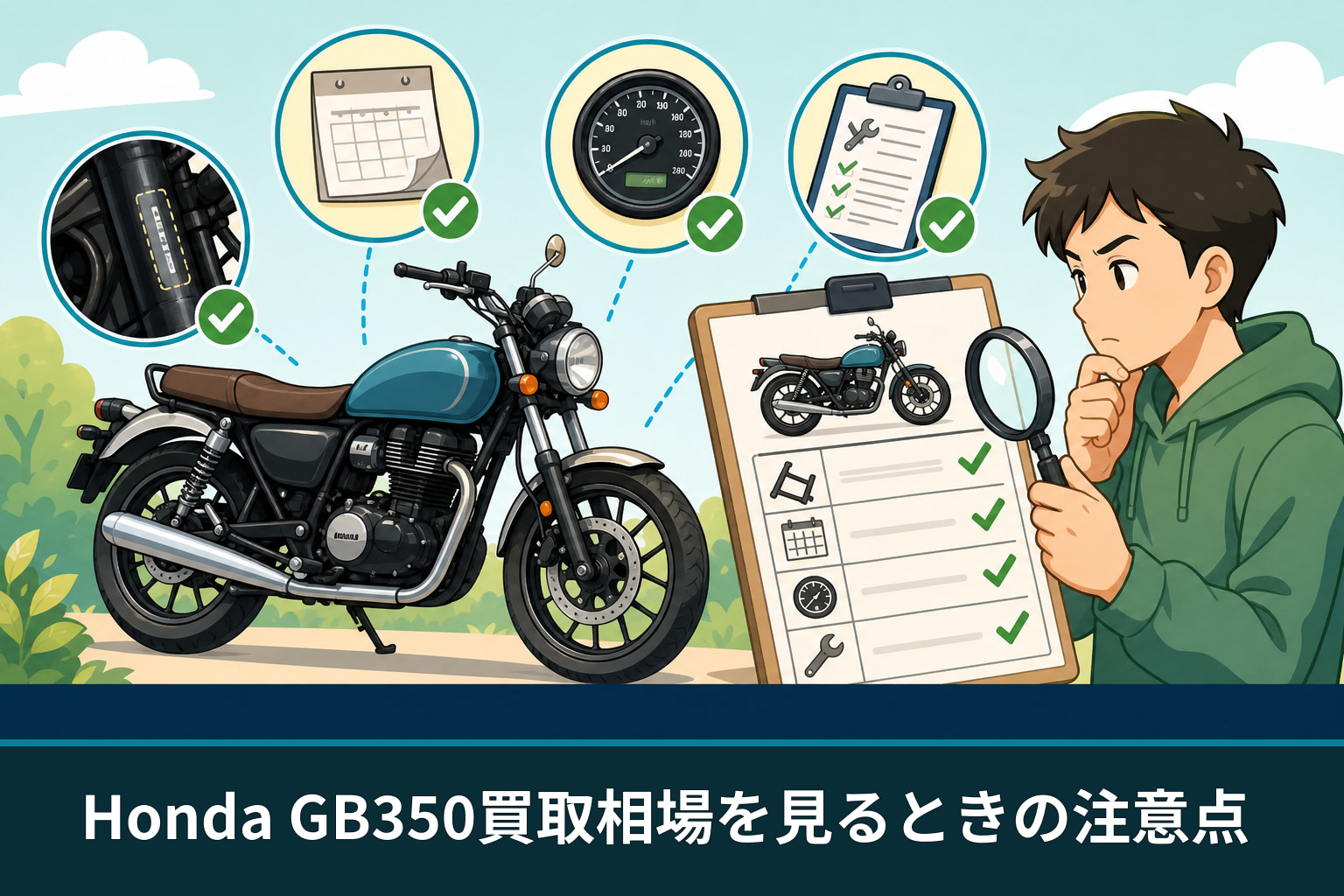 Honda GB350買取相場を見るときの注意点