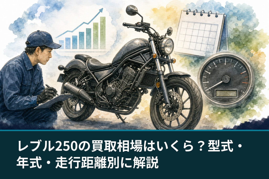 レブル250の買取相場はいくら？型式・年式・走行距離別に解説