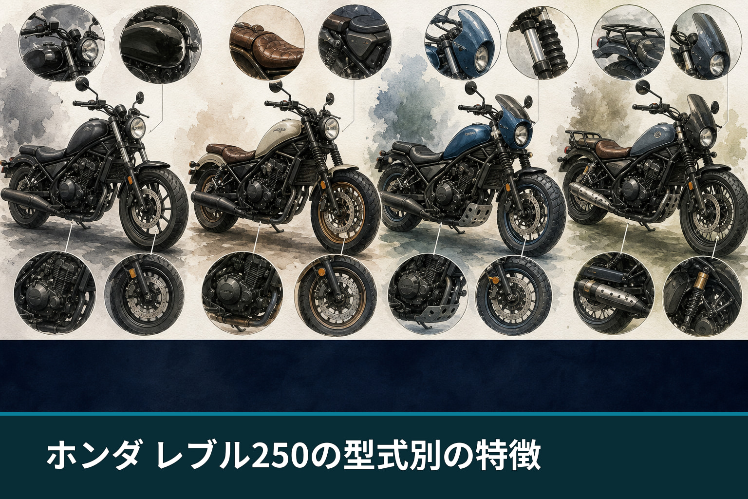 ホンダ レブル250の型式別の特徴