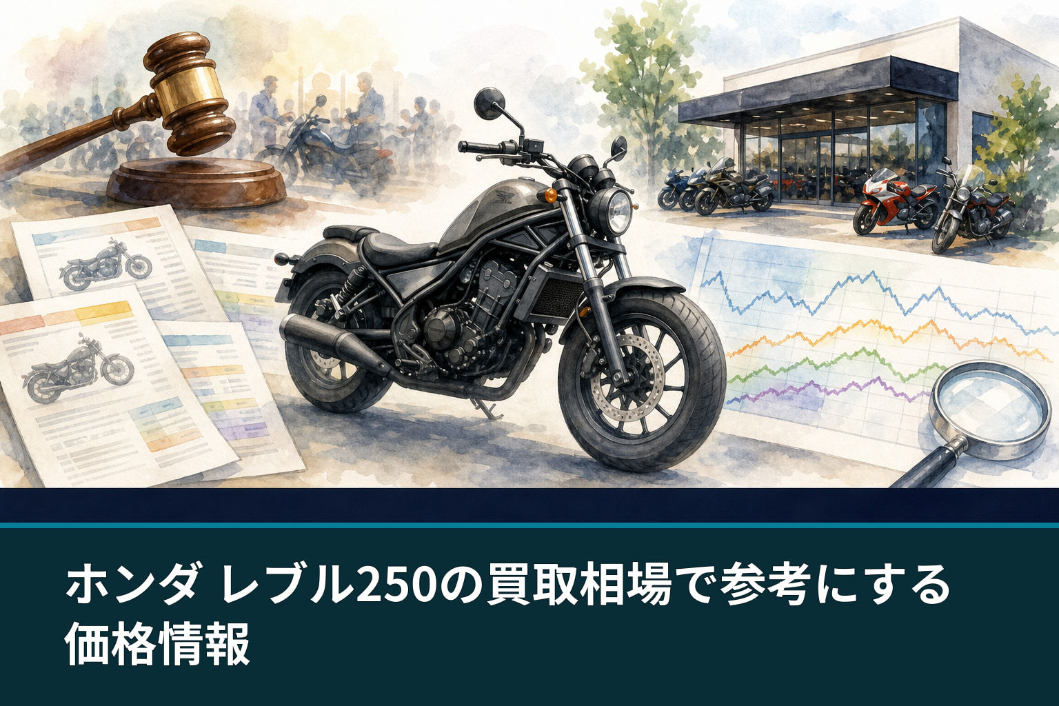 ホンダ レブル250の買取相場で参考にする価格情報