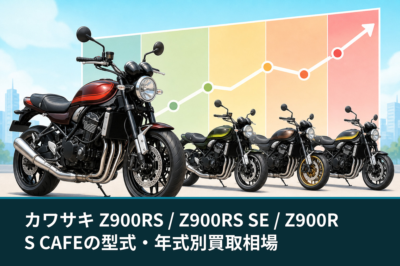 カワサキ Z900RS / Z900RS SE / Z900RS CAFEの型式・年式別買取相場