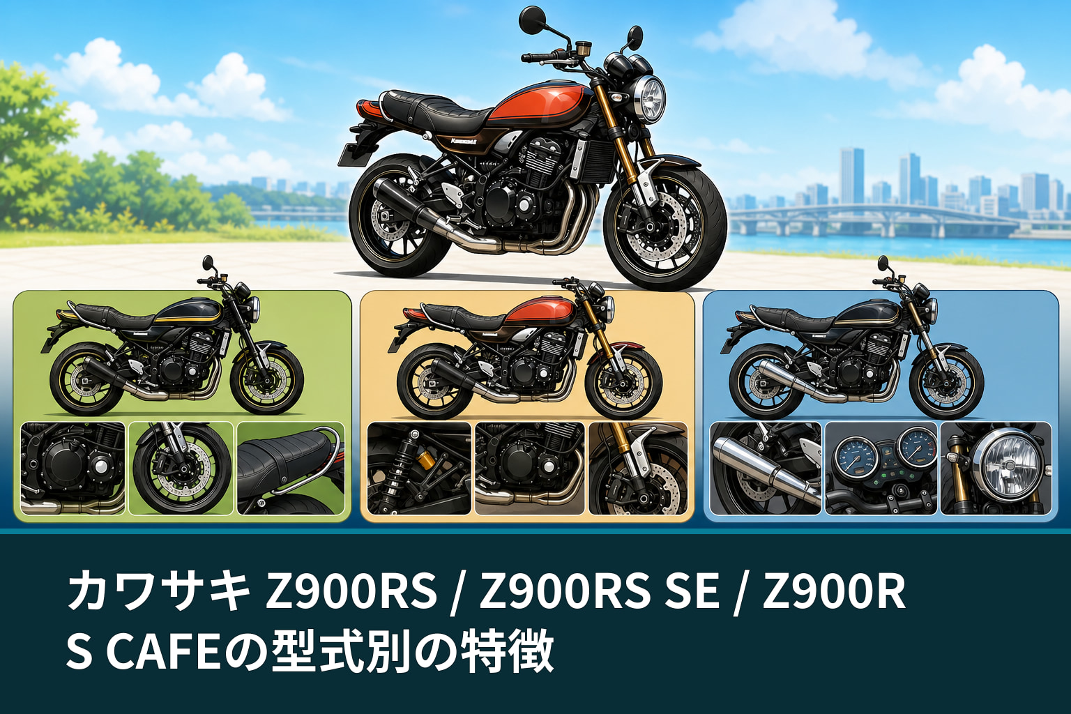 カワサキ Z900RS / Z900RS SE / Z900RS CAFEの型式別の特徴