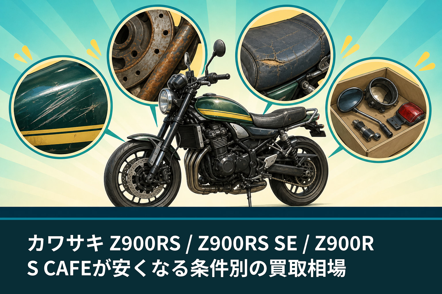 カワサキ Z900RS / Z900RS SE / Z900RS CAFEが安くなる条件別の買取相場
