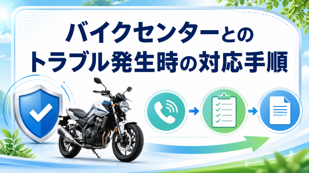 バイクセンターとのトラブル発生時の対応手順