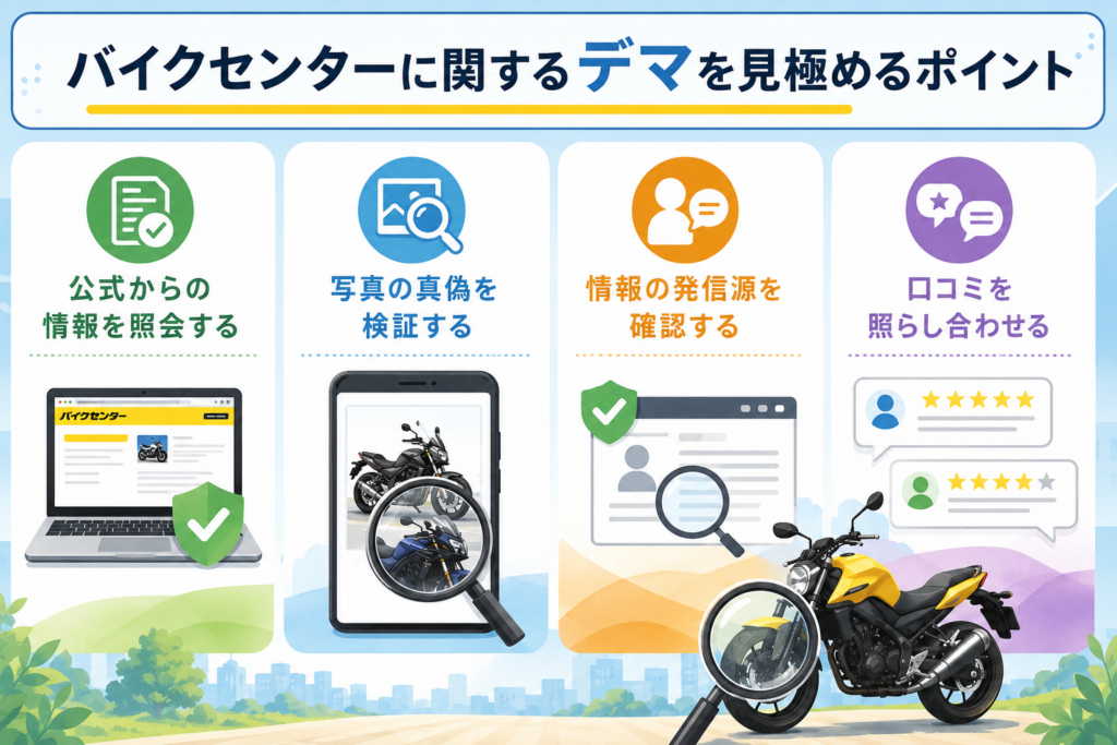 バイクセンターに関するデマを見極めるポイント