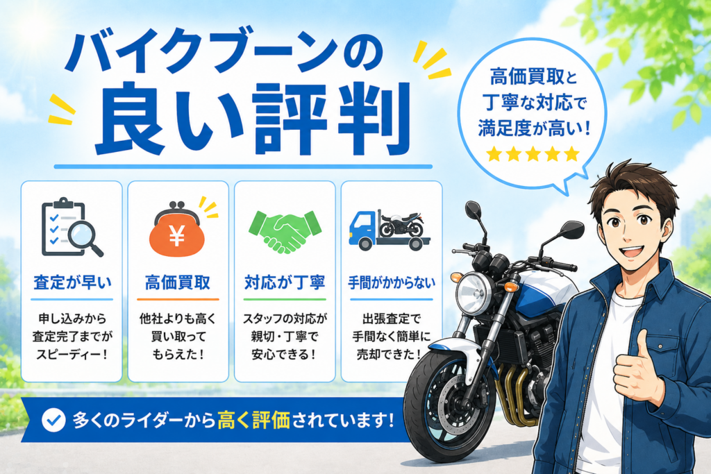 バイクブーンの良い評判