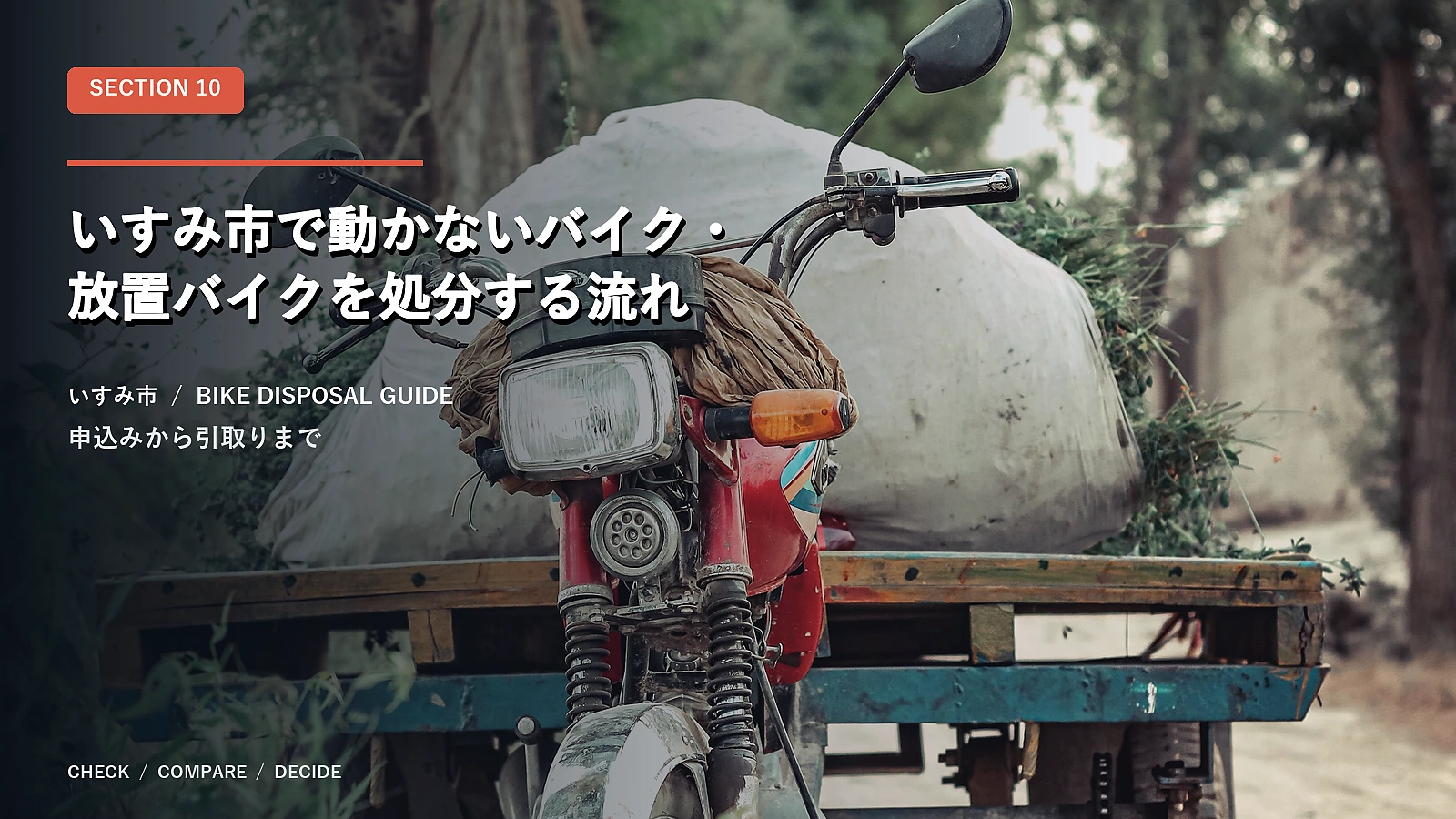 いすみ市で動かないバイク・放置バイクを処分する流れ