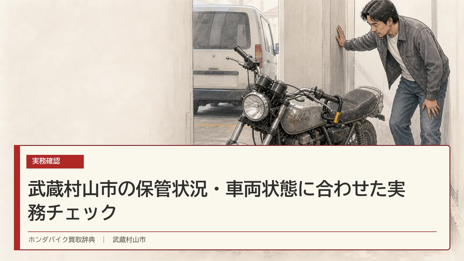 武蔵村山市の保管状況・車両状態に合わせた実務チェック