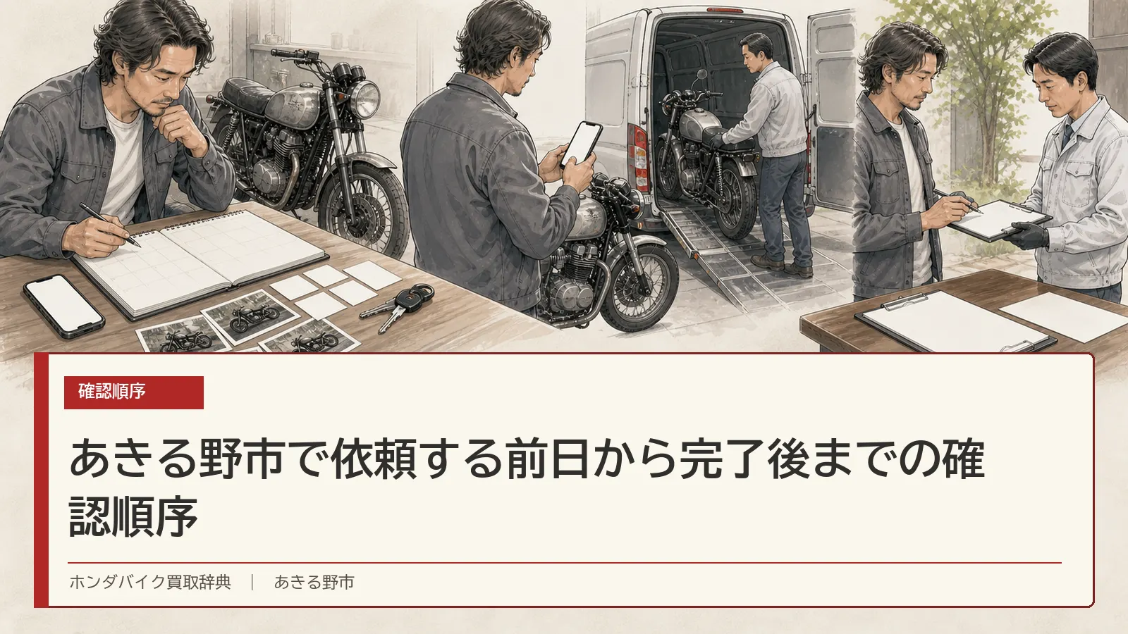 あきる野市で依頼する前日から完了後までの確認順序