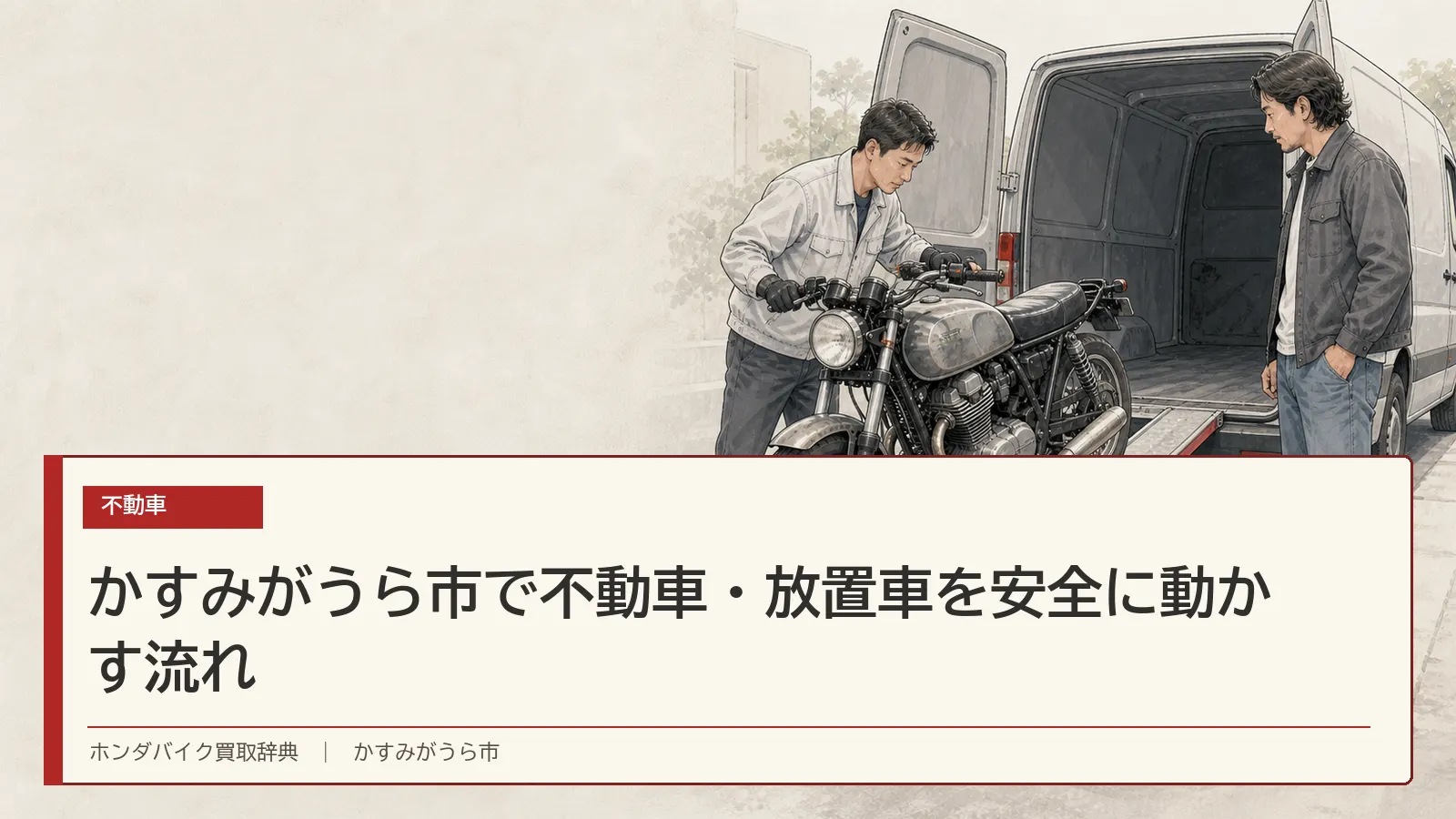 かすみがうら市で不動車・放置車を安全に動かす流れ
