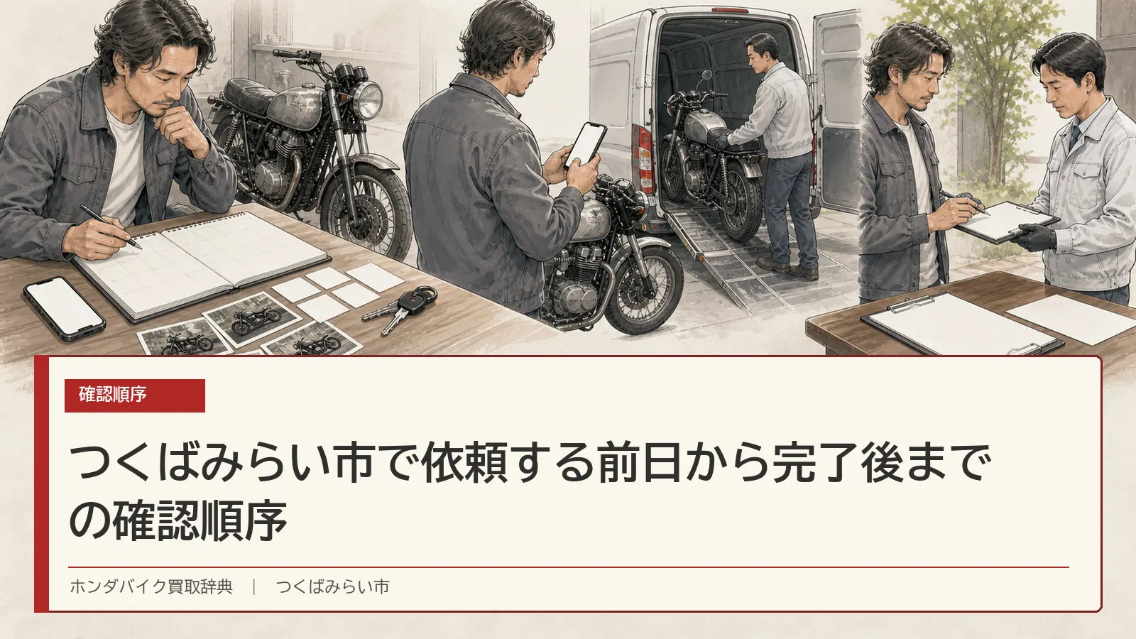 つくばみらい市で依頼する前日から完了後までの確認順序