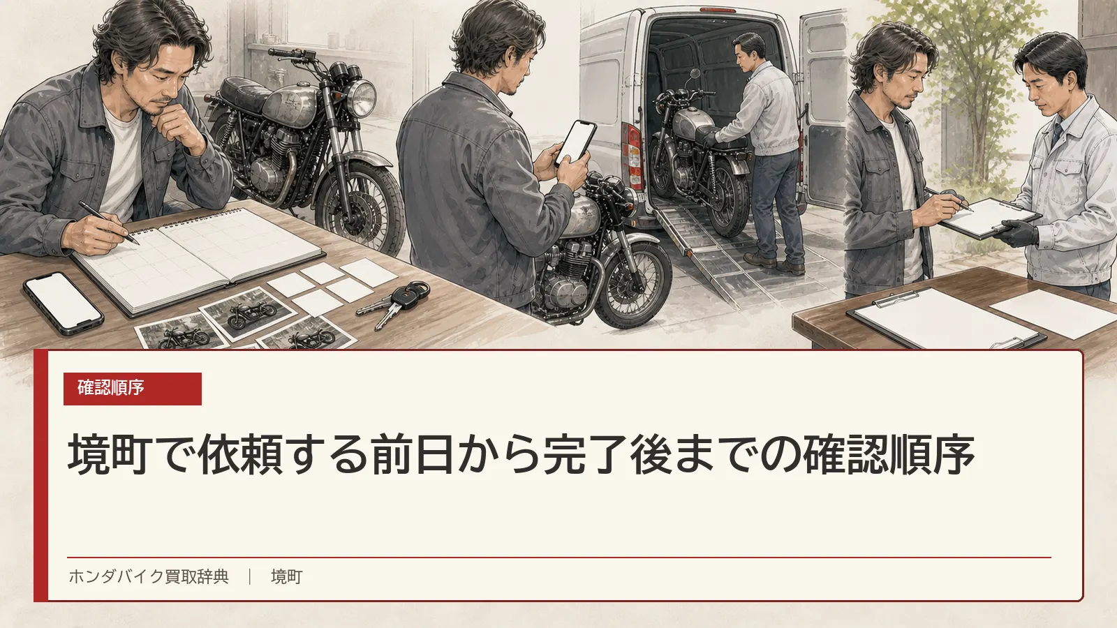 境町で依頼する前日から完了後までの確認順序