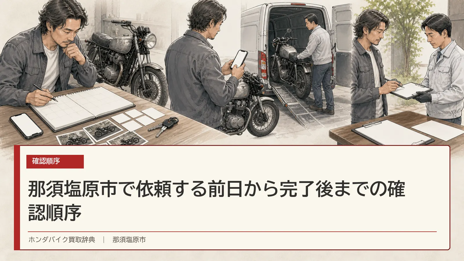 那須塩原市で依頼する前日から完了後までの確認順序