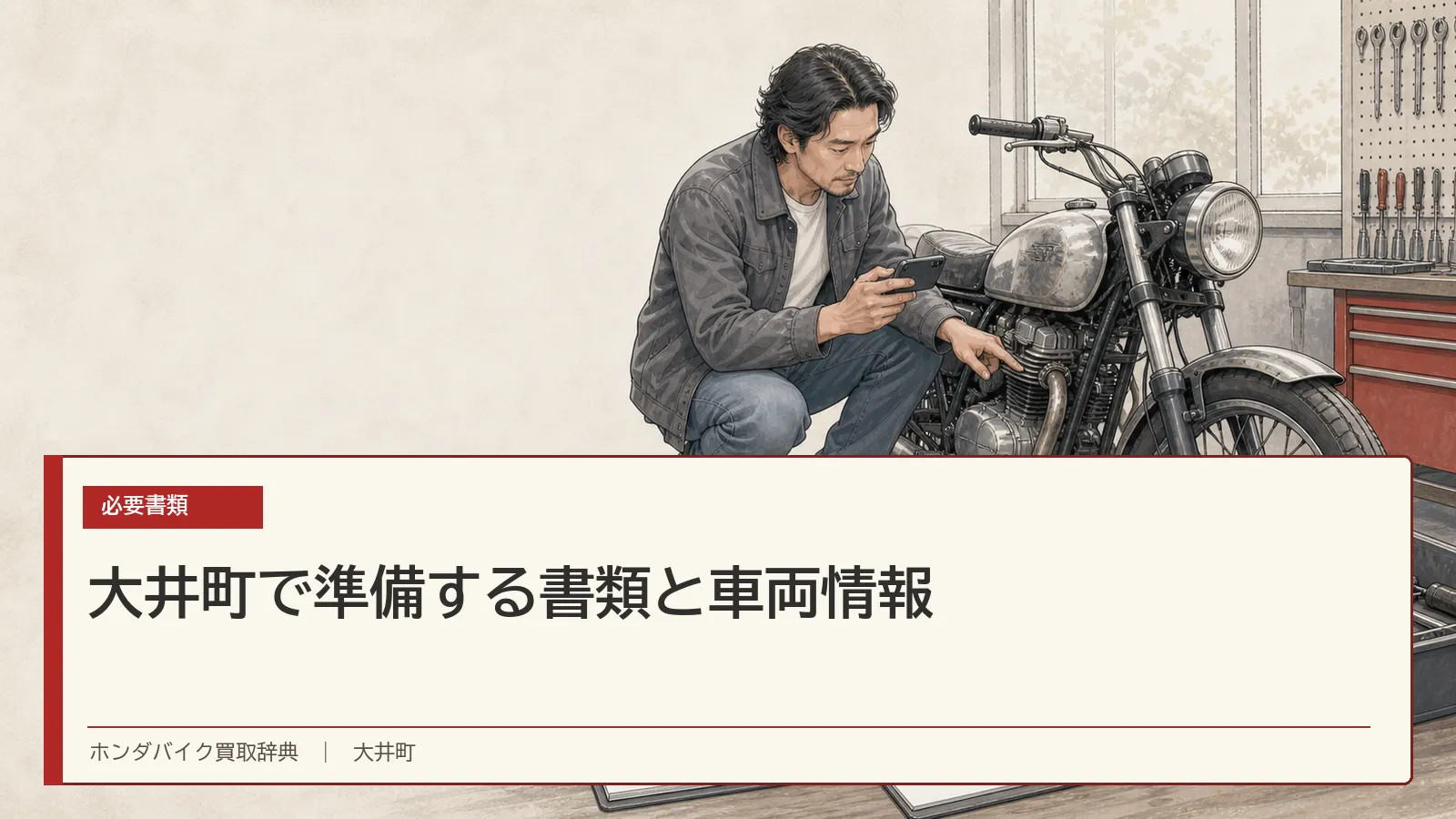 大井町で準備する書類と車両情報