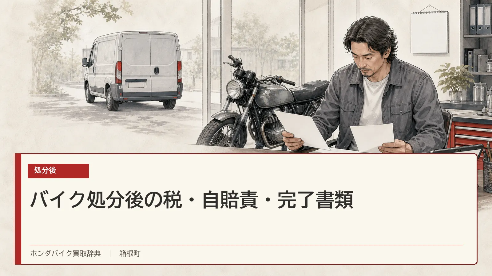 バイク処分後の税・自賠責・完了書類