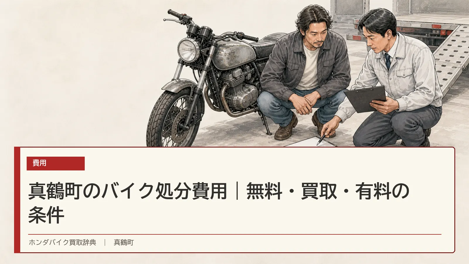 真鶴町のバイク処分費用|無料・買取・有料の条件