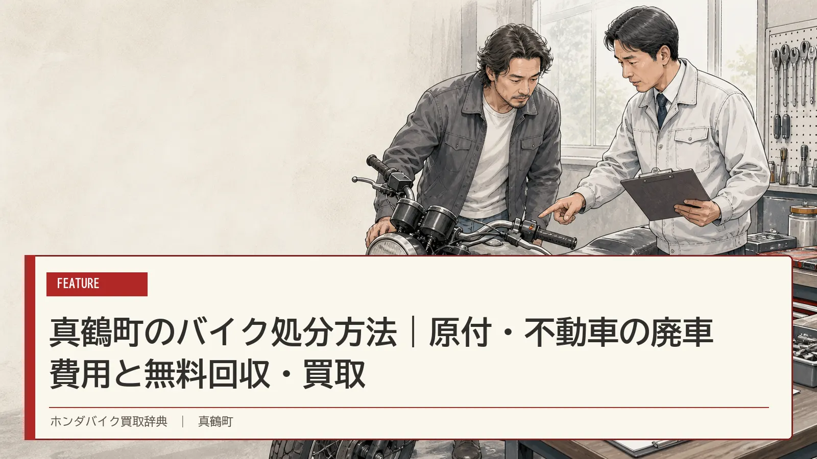 真鶴町のバイク処分方法|原付・不動車の廃車費用と無料回収・買取