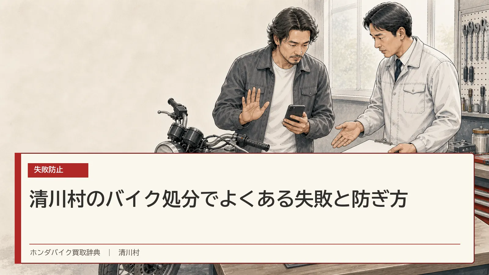 清川村のバイク処分でよくある失敗と防ぎ方